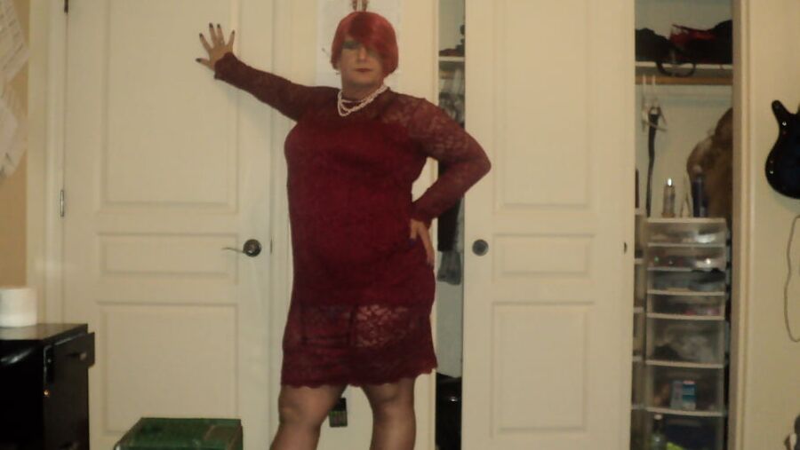 new shoes and gown