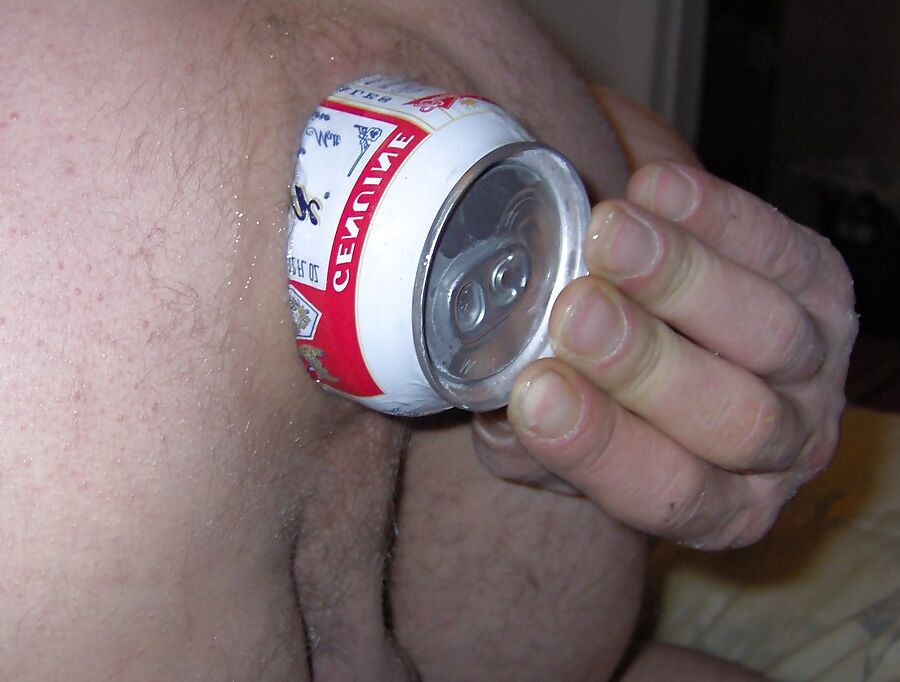 beer can in ass