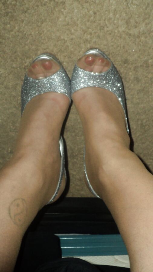 new shoes and gown