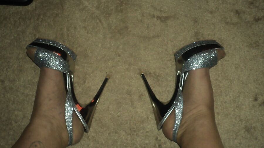 new shoes and gown