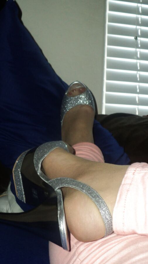 new shoes and gown