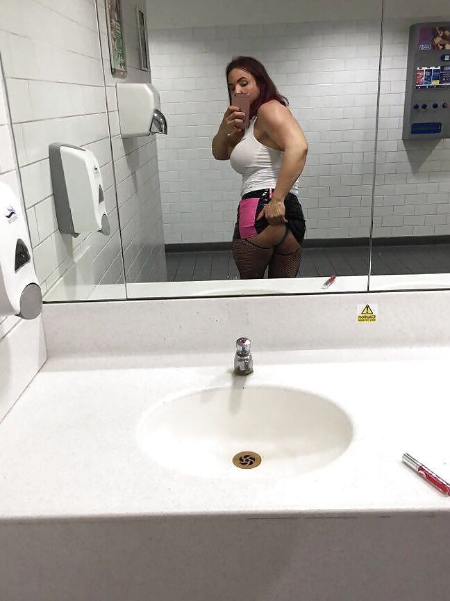 Tabbyanne tits, pussy in PUBLIC cinema toilets