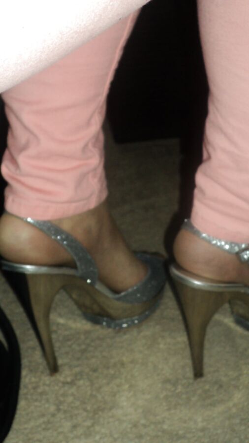 new shoes and gown