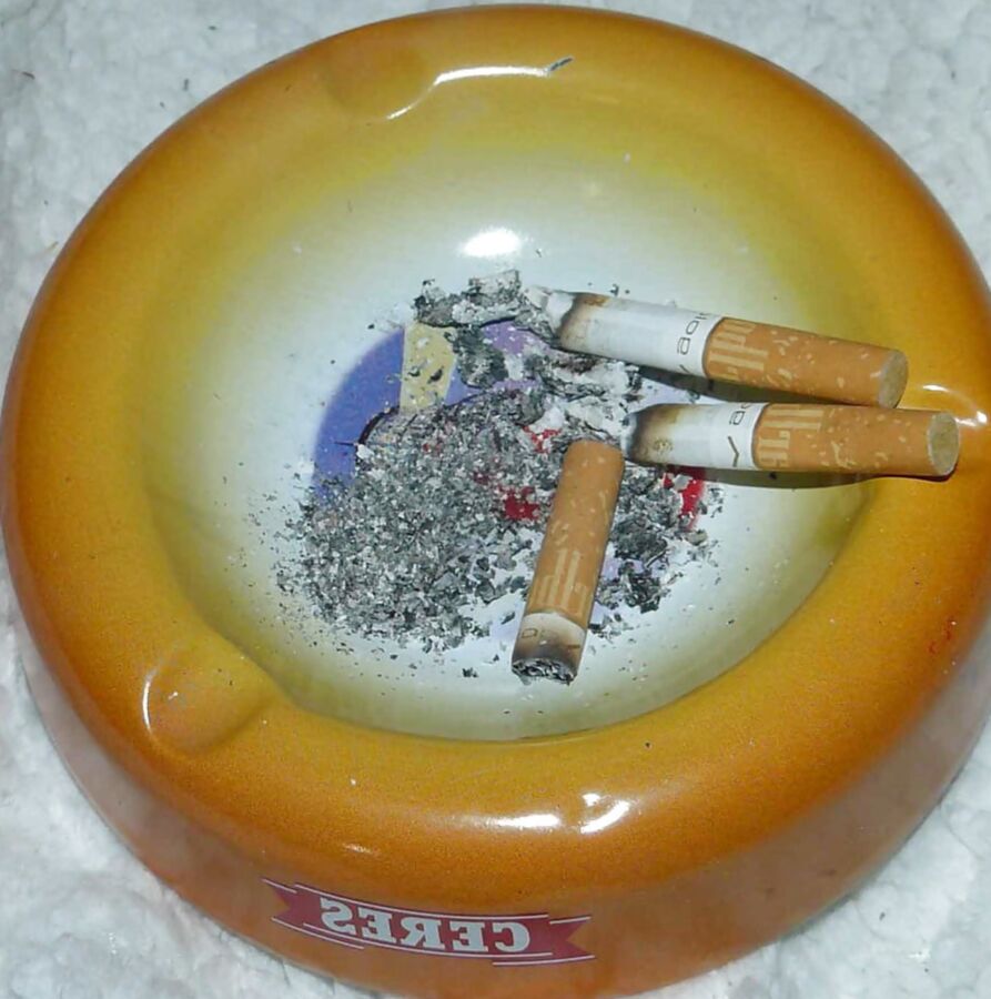 Ashtray with cum for Mistress Celine
