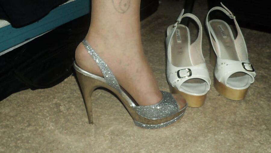 new shoes and gown