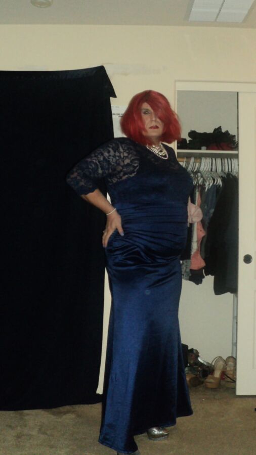 new shoes and gown