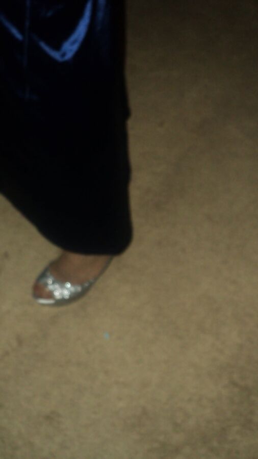 new shoes and gown