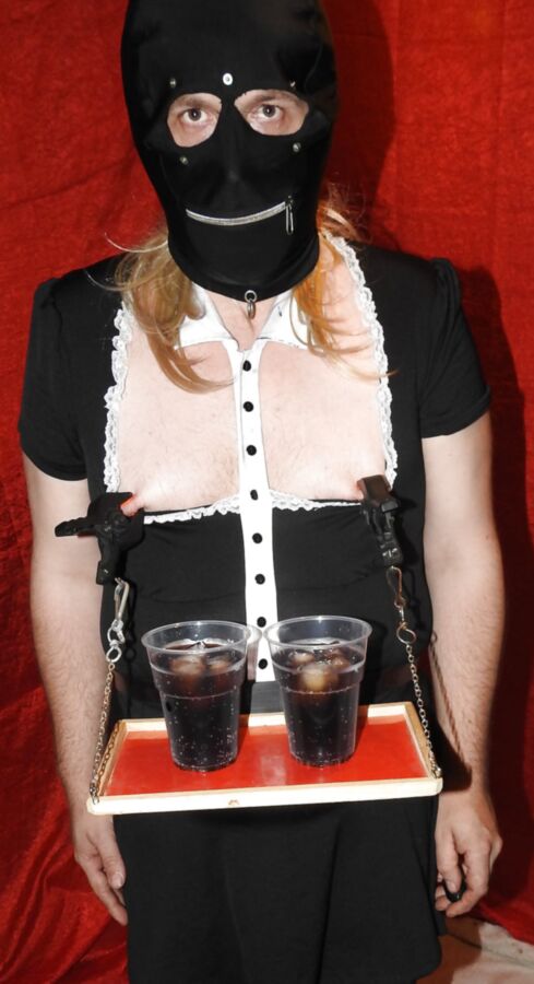 SissyMaid served cold drinks