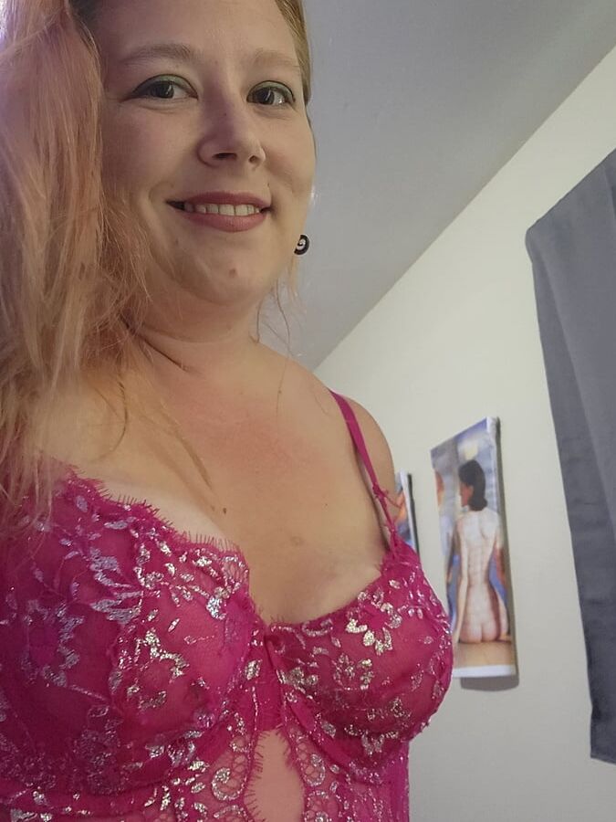 Trying on new lingerie