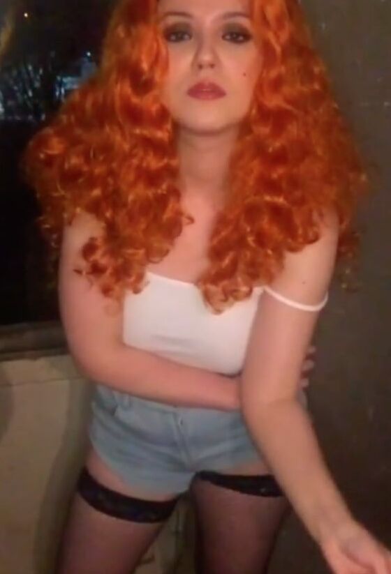 Smoking  redhead beauty