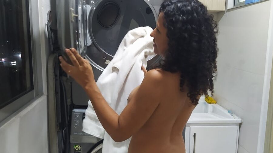 Milf Washing very sexy clothes