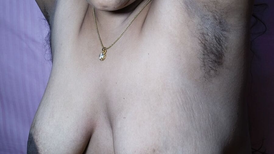 Desi Bhabhi's Hairy Armpit and Big Milky Boobs