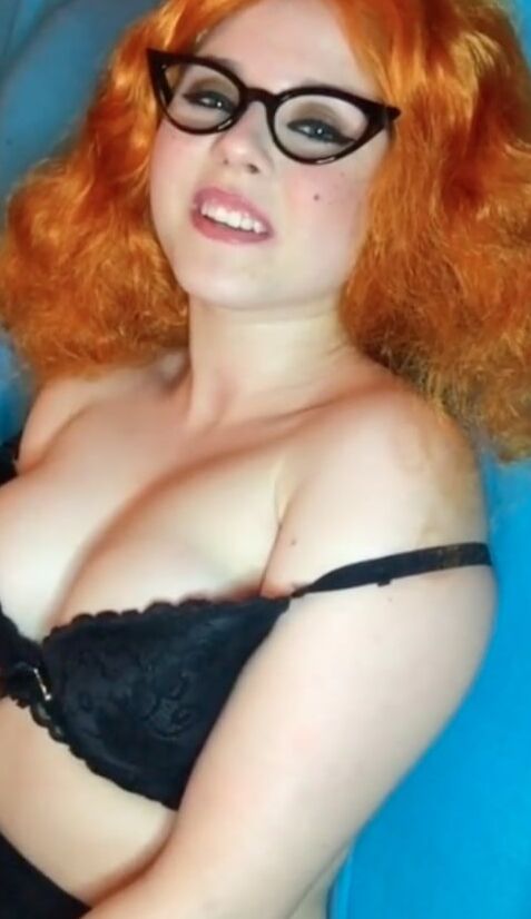 Cute redhead in lingerie