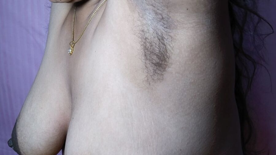Desi Bhabhi's Hairy Armpit and Big Milky Boobs