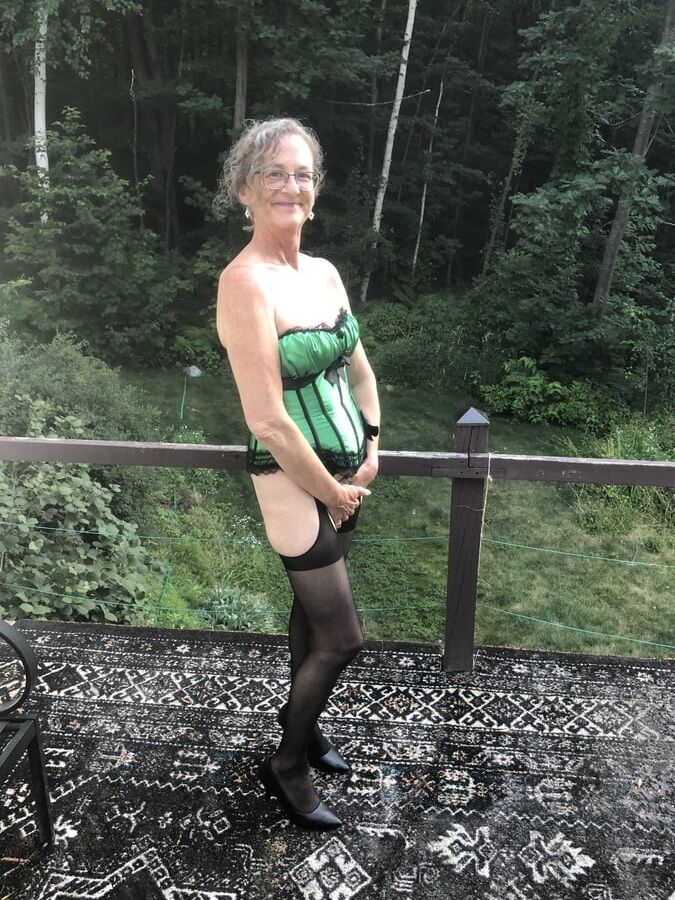 Outdoors in Lingerie