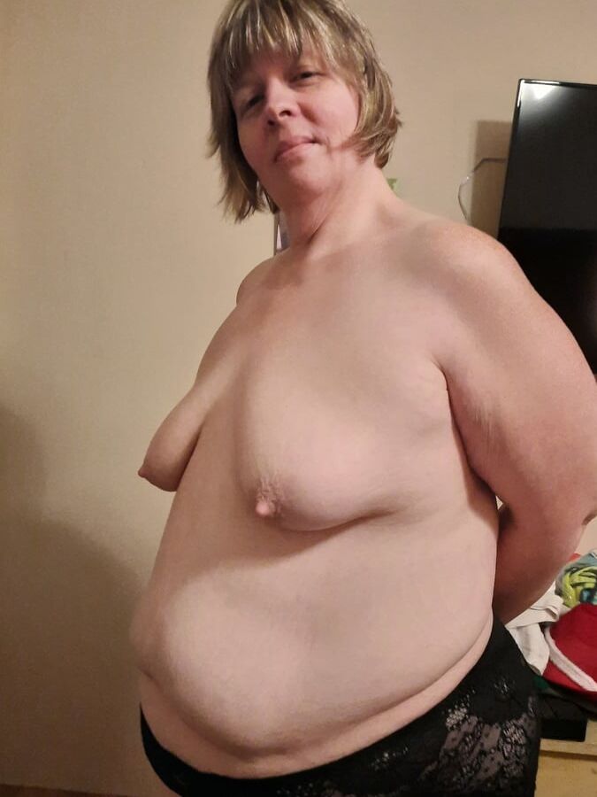 Bbw wife in black panties