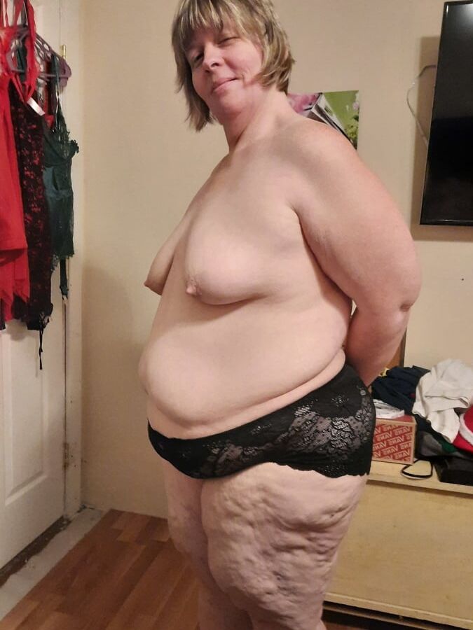 Bbw wife in black panties