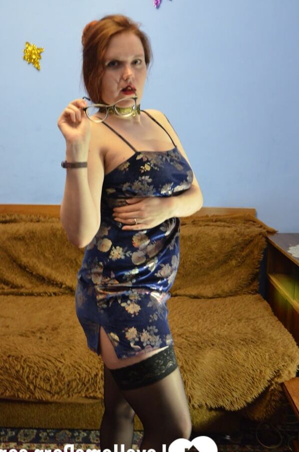 My wife looks sexy in black stockings