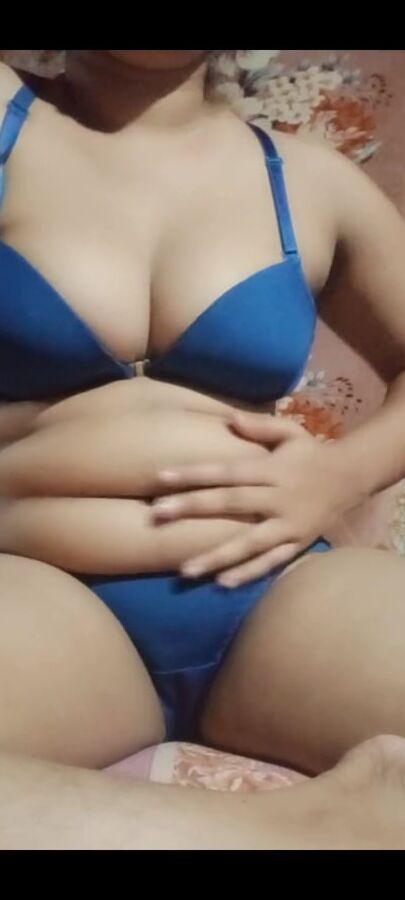 Sexy girl bathing and wearing lingerie