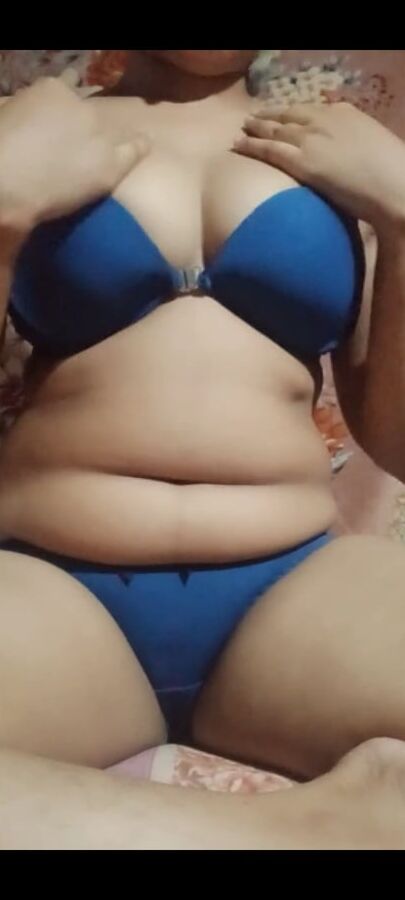 Sexy girl bathing and wearing lingerie