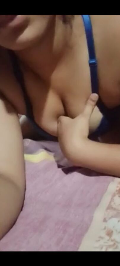 Sexy girl bathing and wearing lingerie
