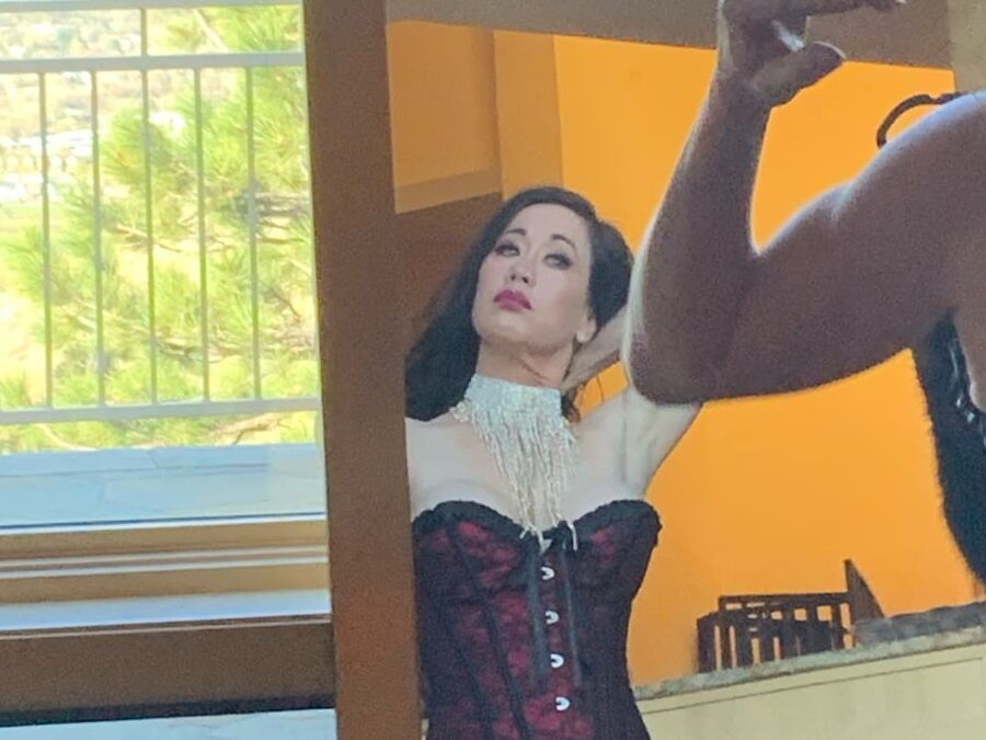 Lovely MILF Asian getting dressed for you