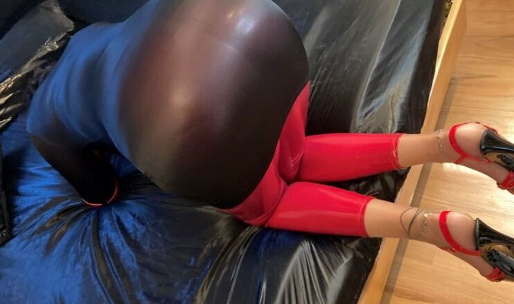Red Leggings, Red Gloves, Red Heels