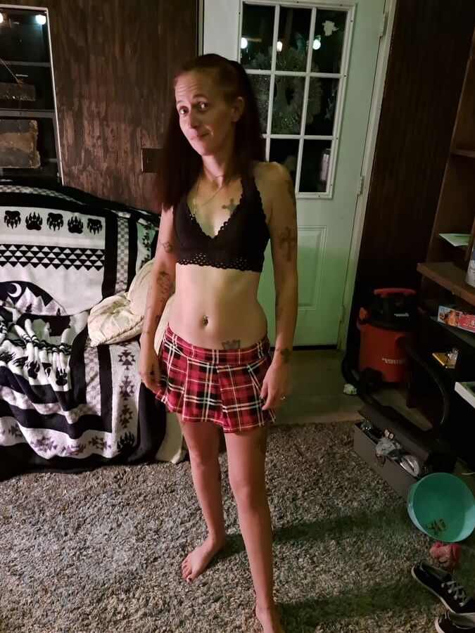 Short skirt in the park