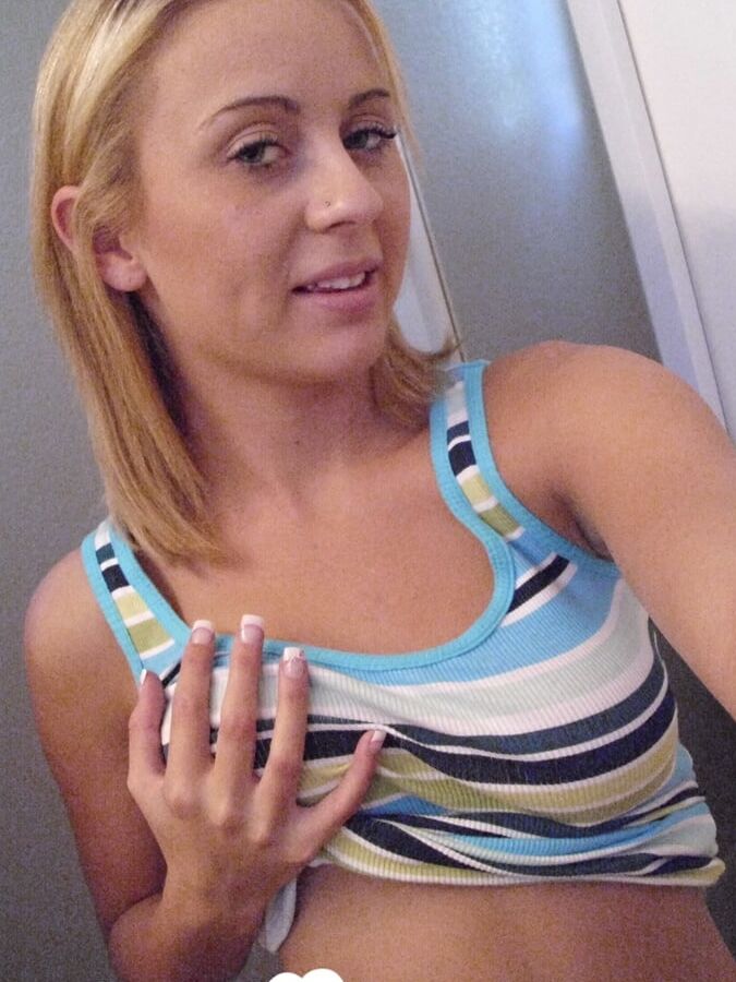 Curvy blonde has an amazing pair of breasts