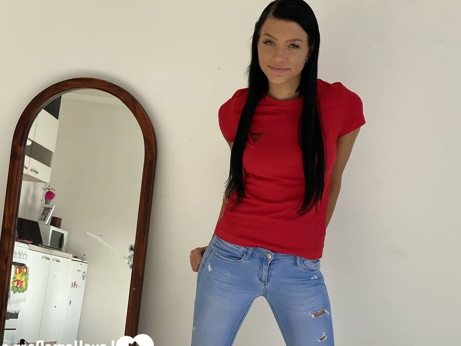 Stripping off my jeans and teasing a bit