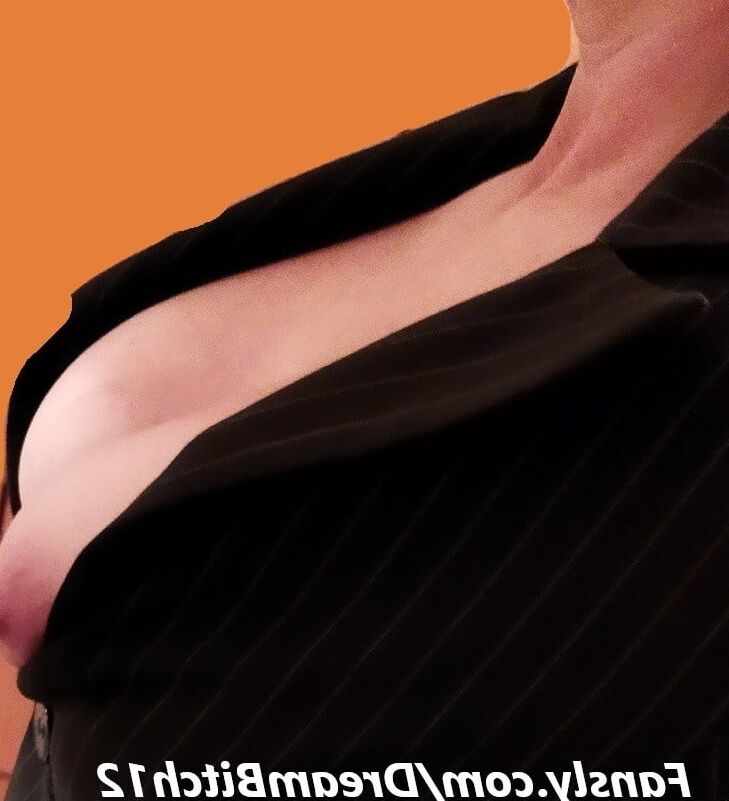 Secretary posing in black