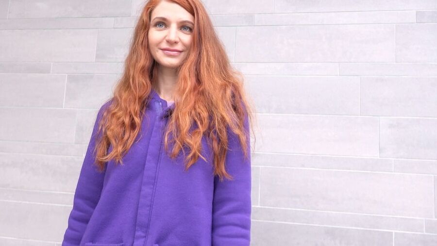 GERMAN SCOUT - Skinny Ukrainian Ginger Teen Lina Joy Pickup