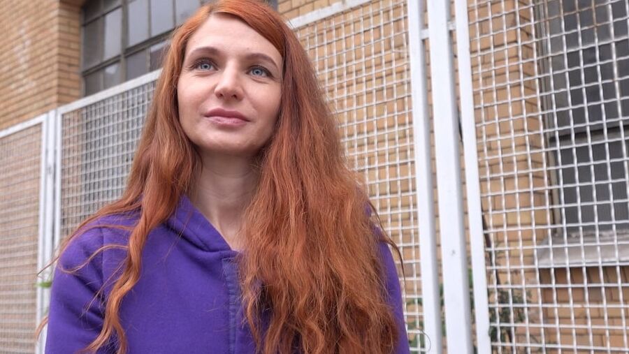 GERMAN SCOUT - Skinny Ukrainian Ginger Teen Lina Joy Pickup