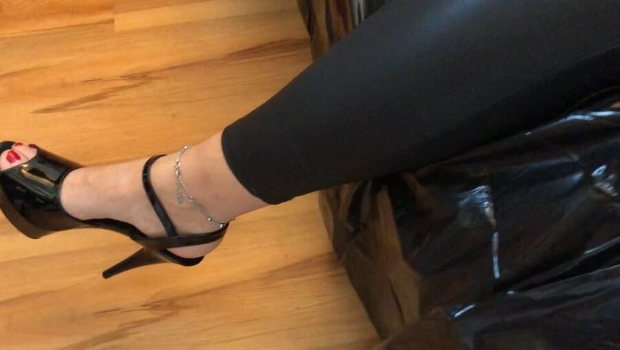 Red Heels and Black Leggings
