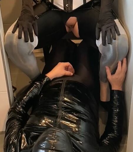 Black and white pissing and blowjob