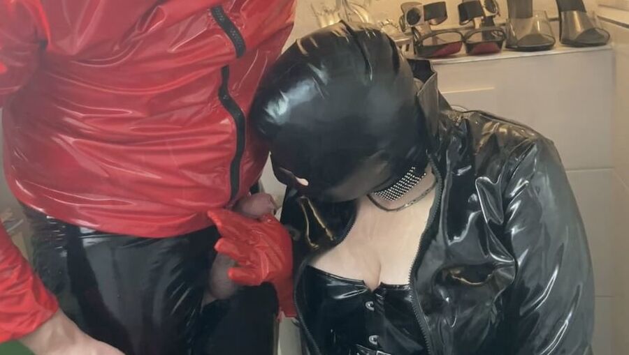 Black and Red Fetish Pissing