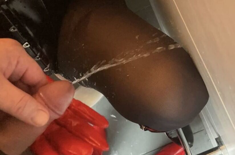 Black and Red Fetish Pissing