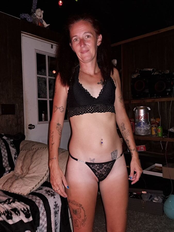 Showing off her new thong