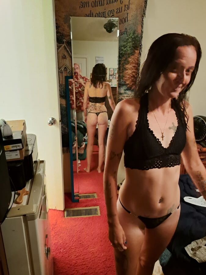 Showing off her new thong