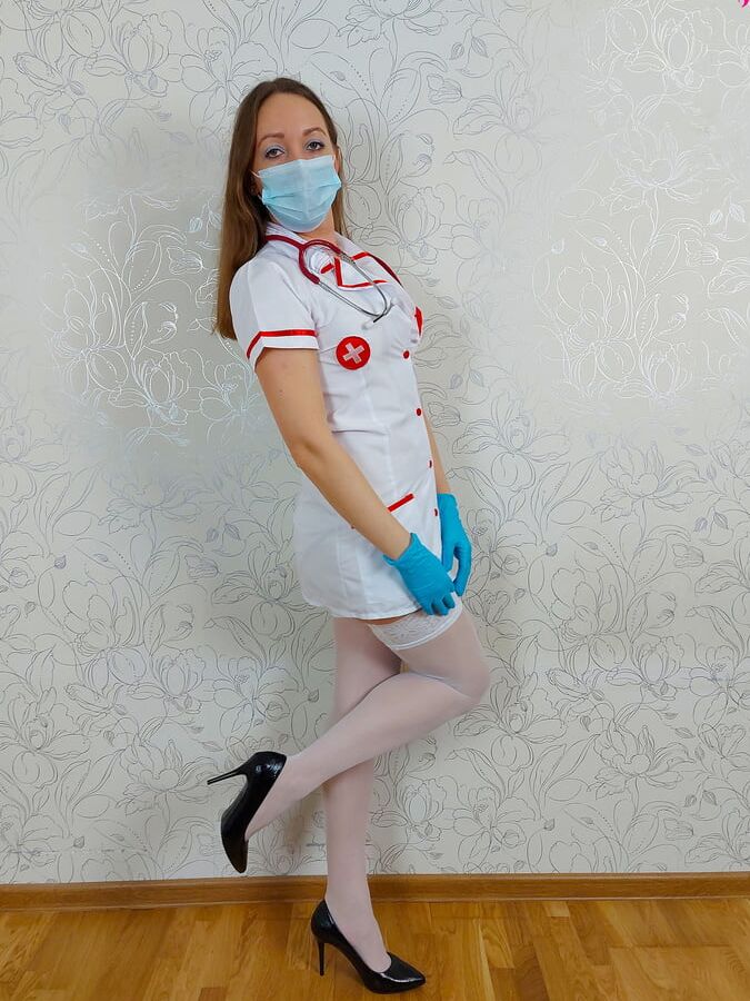 Real nurse in uniform