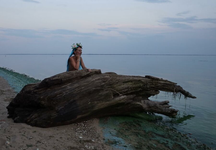 By the river