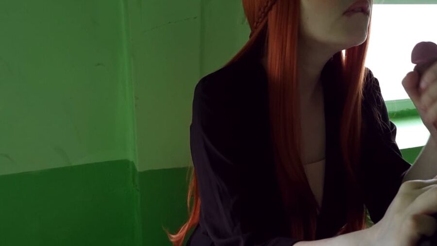 After school, sucking cock