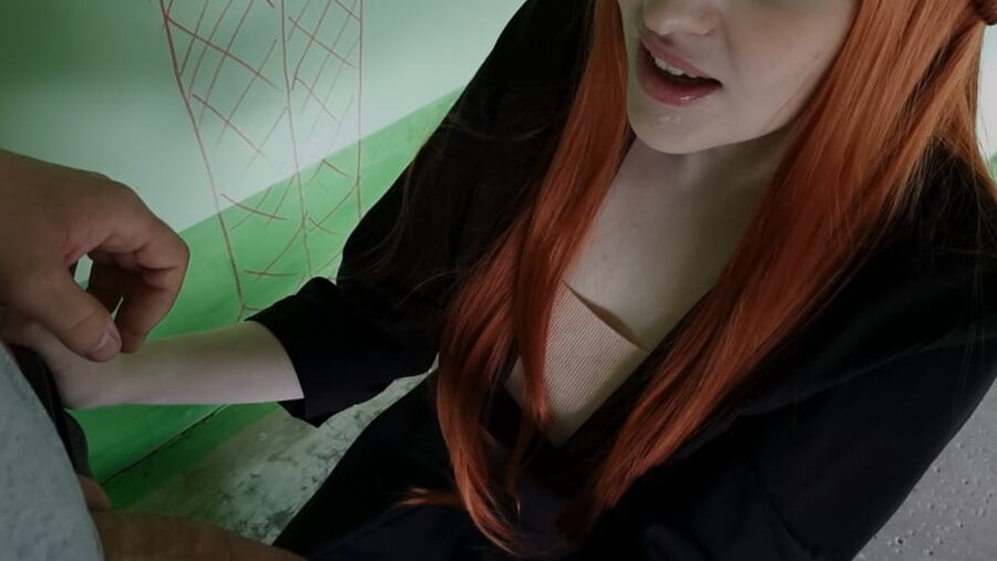 After school, sucking cock