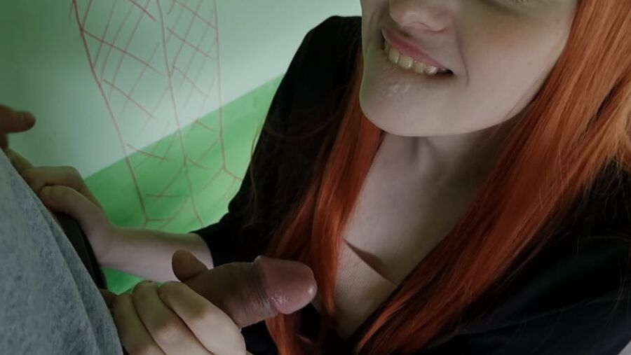 After school, sucking cock
