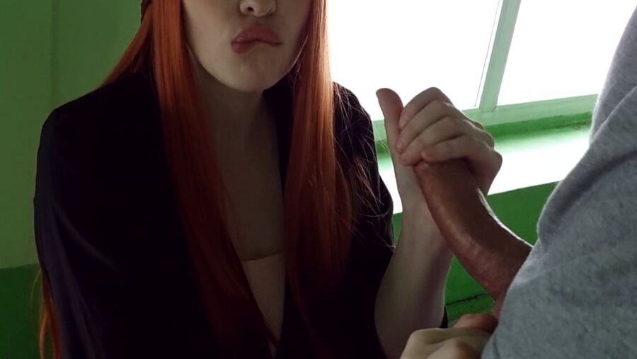 After school, sucking cock