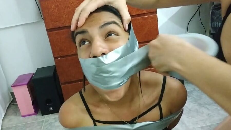 Lazy Latina Teen Stepdaughter Tied And Gagged