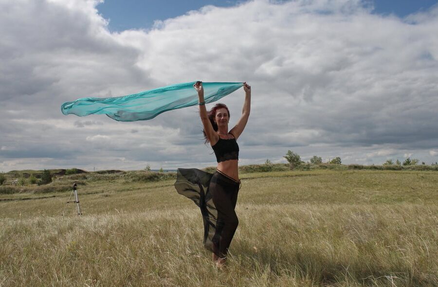 Turquoise Shavl for windly weather