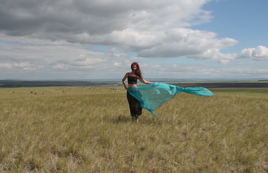 Turquoise Shavl for windly weather