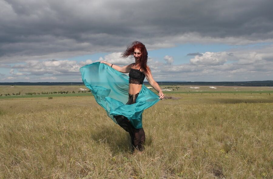 Turquoise Shavl for windly weather