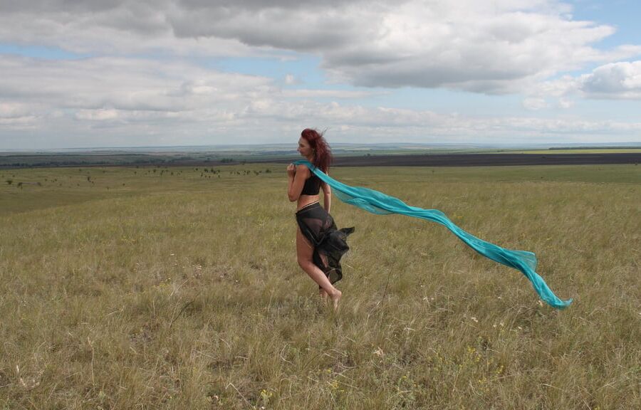 Turquoise Shavl for windly weather